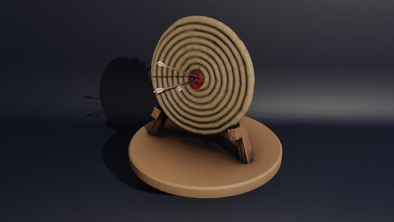 Medieval miniature archery target