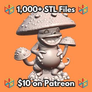 28mm DND Mischievous Whimsical Fungal Entity Fantasy Miniature MineeForm FDM 3D Print STL File