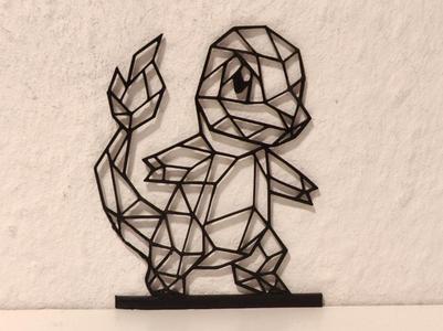 Pokemon Glumanda geometric Low Poly 