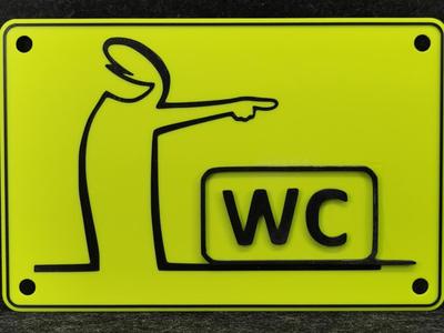 LaLinea WC Direction Sign