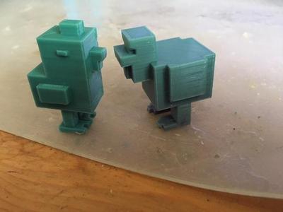 minecraft and crossy road chickens