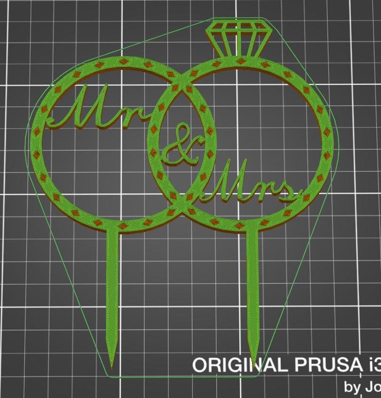 Wedding cake topper - V2