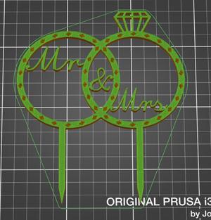 Wedding cake topper - V2