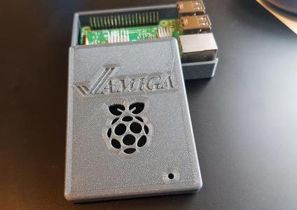 Top cover for Raspberry Pi 3 case with Amiga logo