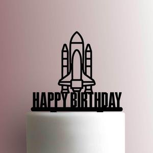 HAPPY BIRTHDAY SPACESHIP SPACE TOPPER