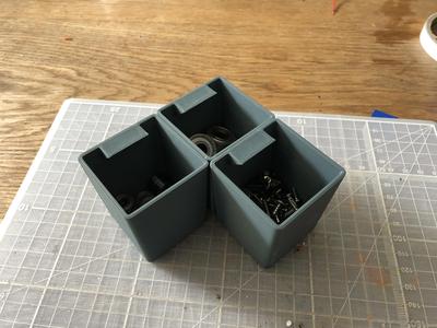 Hardware storage bins