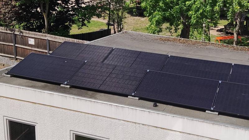 Solar Panel Flat Roof Mounting System 15 degrees