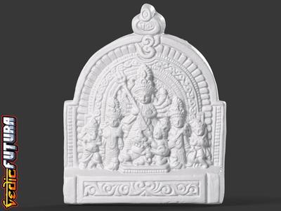 Durga in Epic Battle in Terracotta