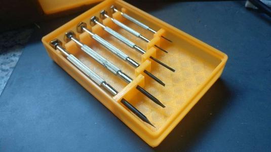 Parameterized Gridfinity Precision Screwdriver Holder