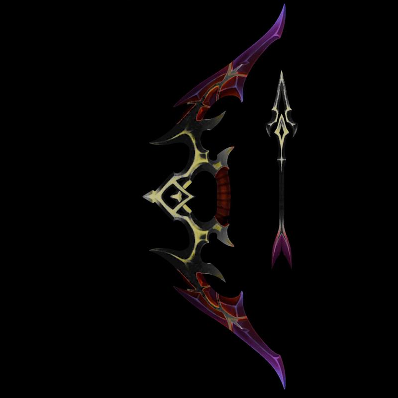 League Of Legends Infernal Ashe Bow And Arrow Skin For Cosplay