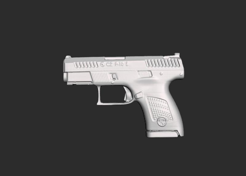 Cz P10 S Real Size Scan 3d Gun Mold
