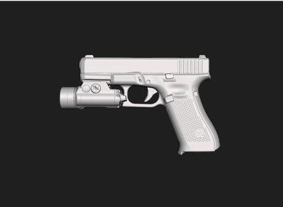 Glock 19 X Streamlight TLR1 HL-X Real Size Scan 3D Gun Mold