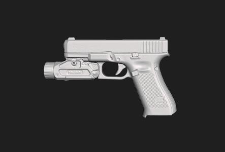 Glock 19 X Holosun P.ID Plus Real Size Scan 3D Gun Mold