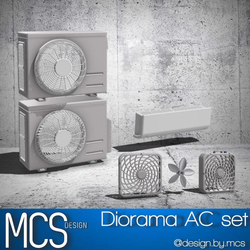 Diorama Air Conditioner Units AC sets