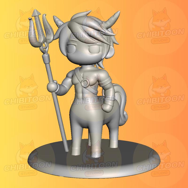 🦌🔱💪 Hoofwick – The Noble Centaur! 💪🔱🦌 | Chibi Kawaii