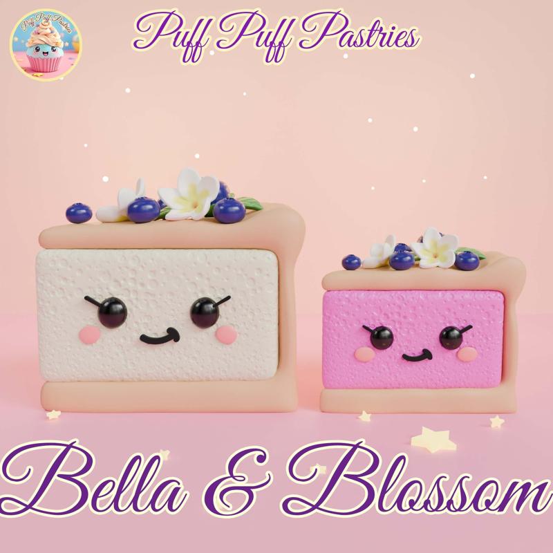 Kawaii Triangle cake Bella and Blossom