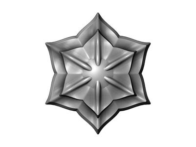 6 Leaf Corola Flower Rosette 3D print model