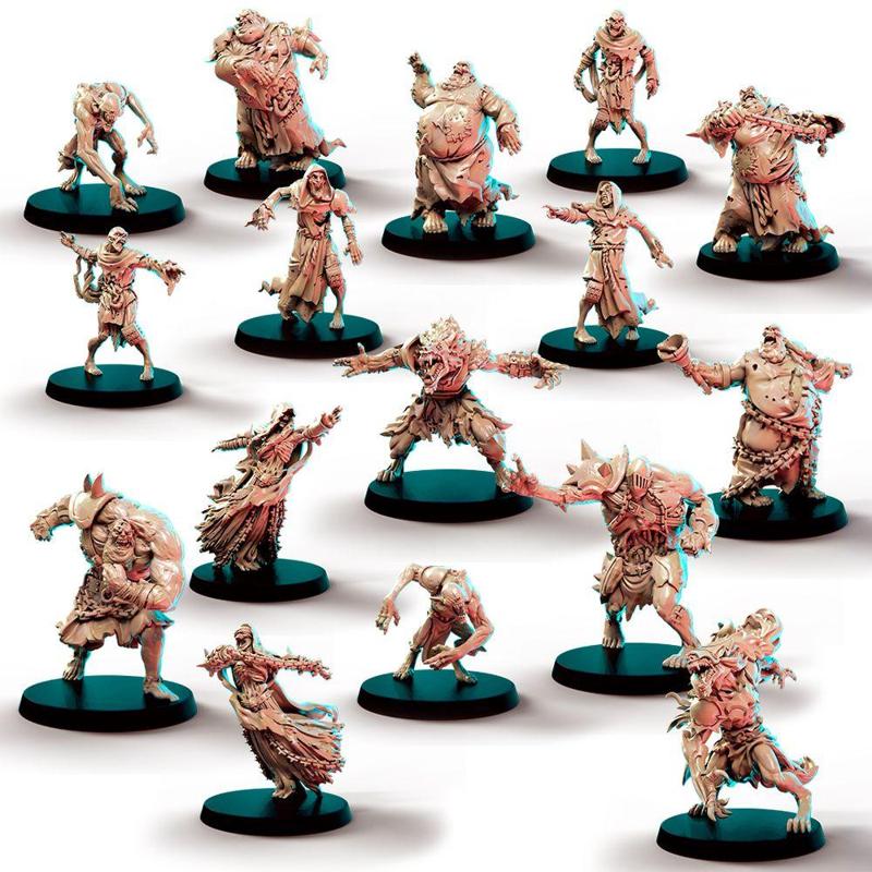 Nocron Necromantics Full Team + Midnight megadome (dice tower, dugouts and scoreboard with PDF field)