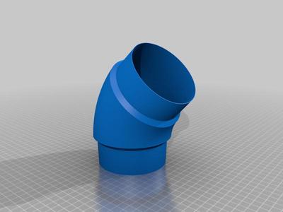 4 inch (4") Dust Collector 45 degree Elbow Dust Collection