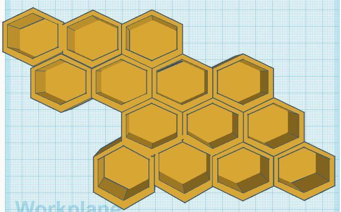 Honeycomb wall organiser