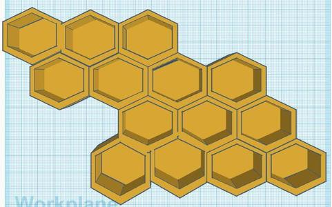 Honeycomb wall organiser