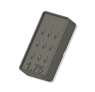 Gridfinity Drill Bit Holder, Low Profile Drawers - 1.75mm Addition
