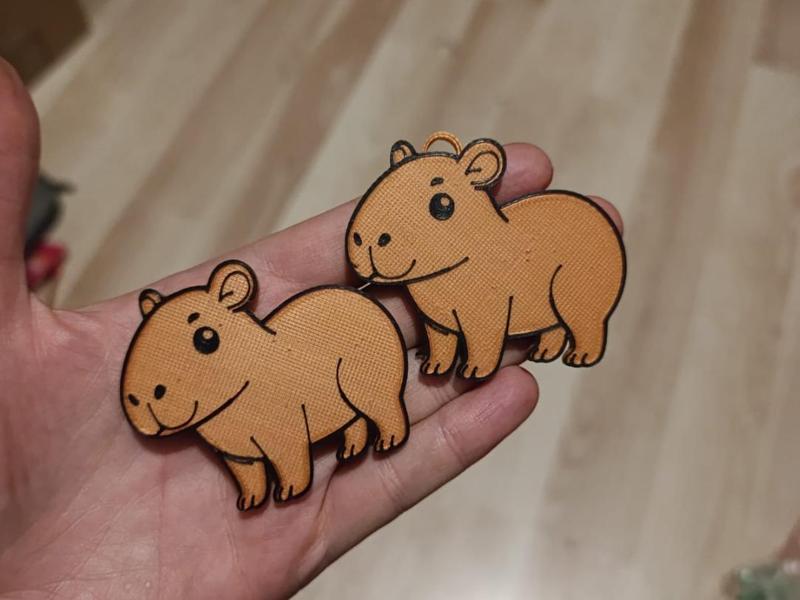 Capybara keychain and magnet