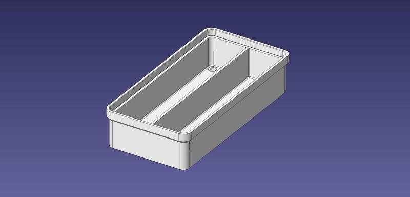 1x2 units, third height, 2x1 grid Stackable Insertbox