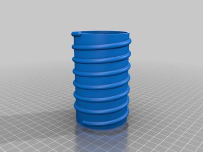 Spiral pen cup