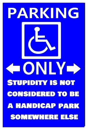 PARKING ONLY SIGN