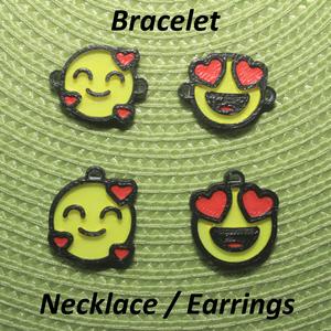 4 Emoji Necklaces, Bracelets, Earrings, Jewelry #3