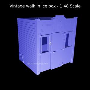 Vintage walk in ice box - 1 48 Scale