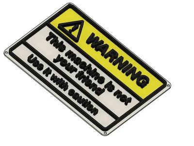 Safety signs 3d warning for workshop