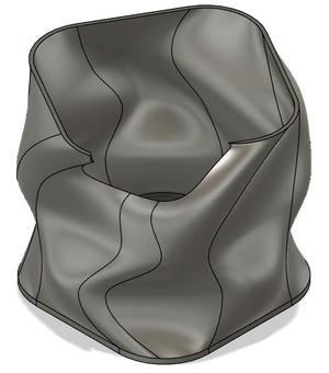 Twisted flower pot