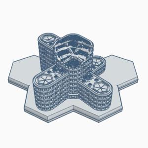Sci-Fi Ruined Building 62 Hex Map Scale HMSSFR062