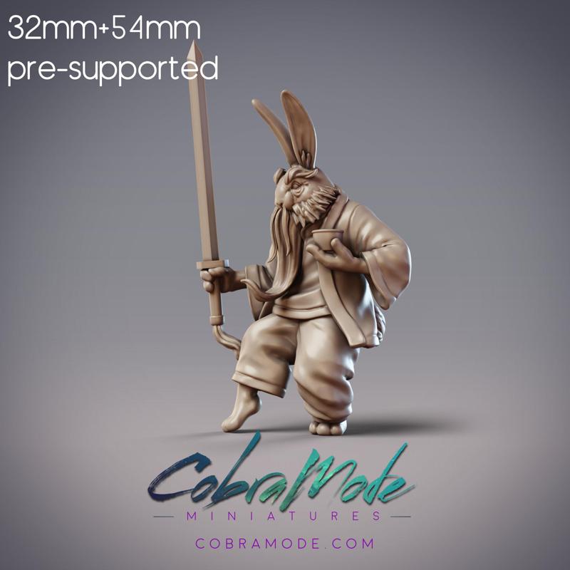 Rabbitfolk Teacher - Elegant Sword, Guanghan Swordmaster (Pre-supported)