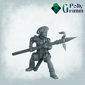 Fantasy and historic miniatures for tabletop games. Imperial Humans. Men at arms, spear-man