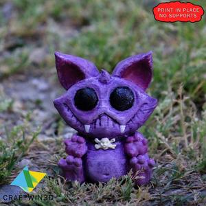 Print in place Purple plush monster