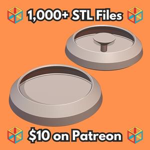 Round Anti-Escape Mealworm and Superworm Dish for Reptile Tanks MineeForm FDM 3D Print STL File