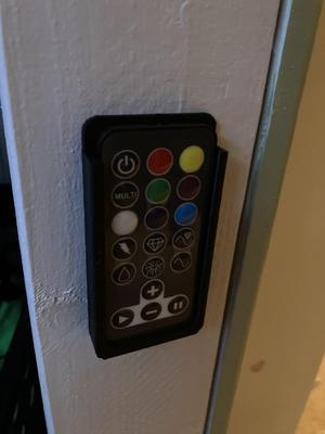 Remote holder for LED light strip