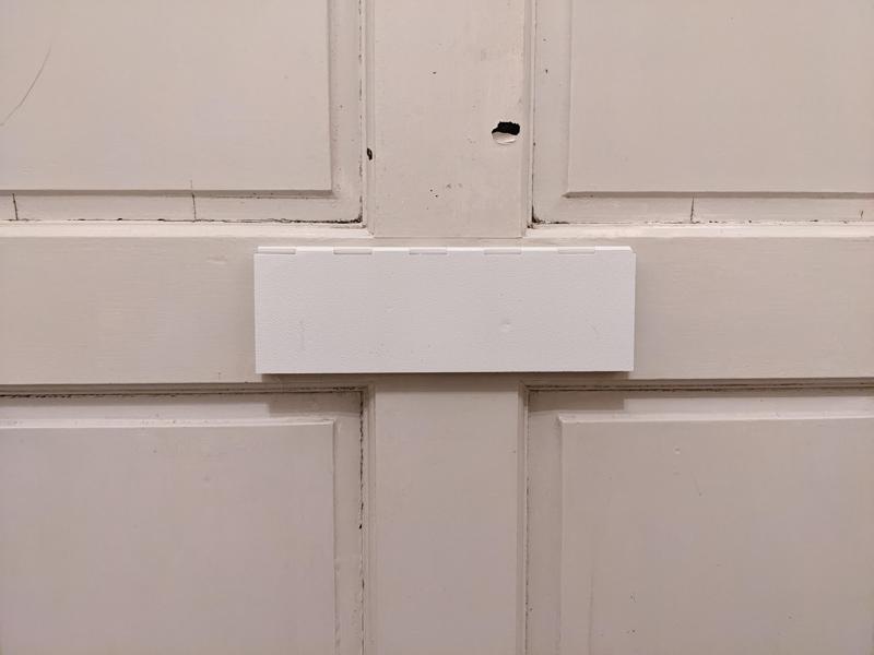 Customisable magnetic letter box draft excluder