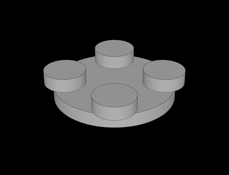 Lego Compatible (3679.dat) Turntable  2 x  2 Plate Top
