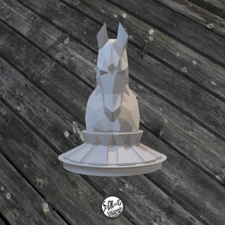 Horse A7 - LowPoly - Bust - Head - Perfect Design - Easy Print - Decor - SoliDRawinGS0122
