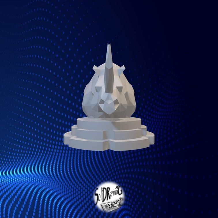 Geometricl Rhino - LowPoly - Bust - Head - Perfect Design - Easy Print - Decor - SoliDRawinGS0588