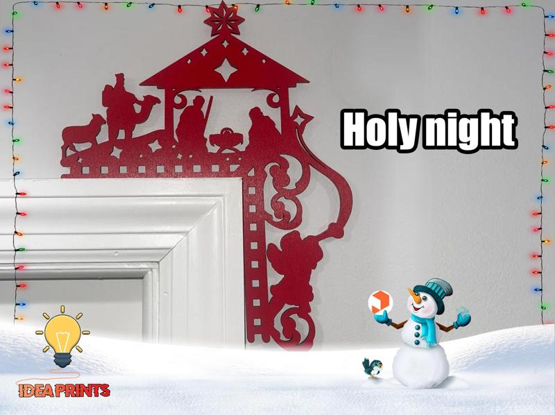 Christmas Door Trim Corner - Holy night #15