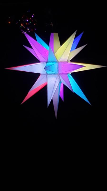 Illuminated Christmas Star with C9 plate