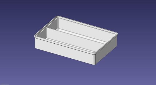 2x3 units, half height, 2x1 grid Stackable Insertbox