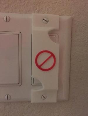 Light Switch Cover Guard for flat-styled switches with numbers