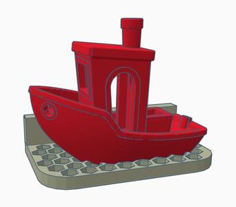 Hexagon Pegboard 3DBenchy Holder (updated)