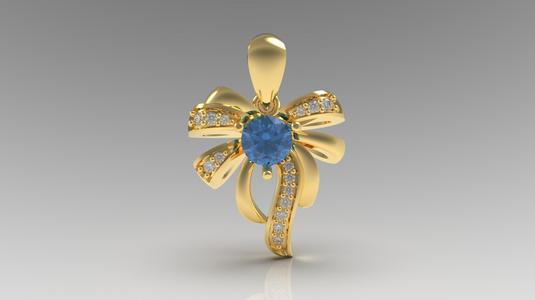 Women Flower Knot Gold Pendant